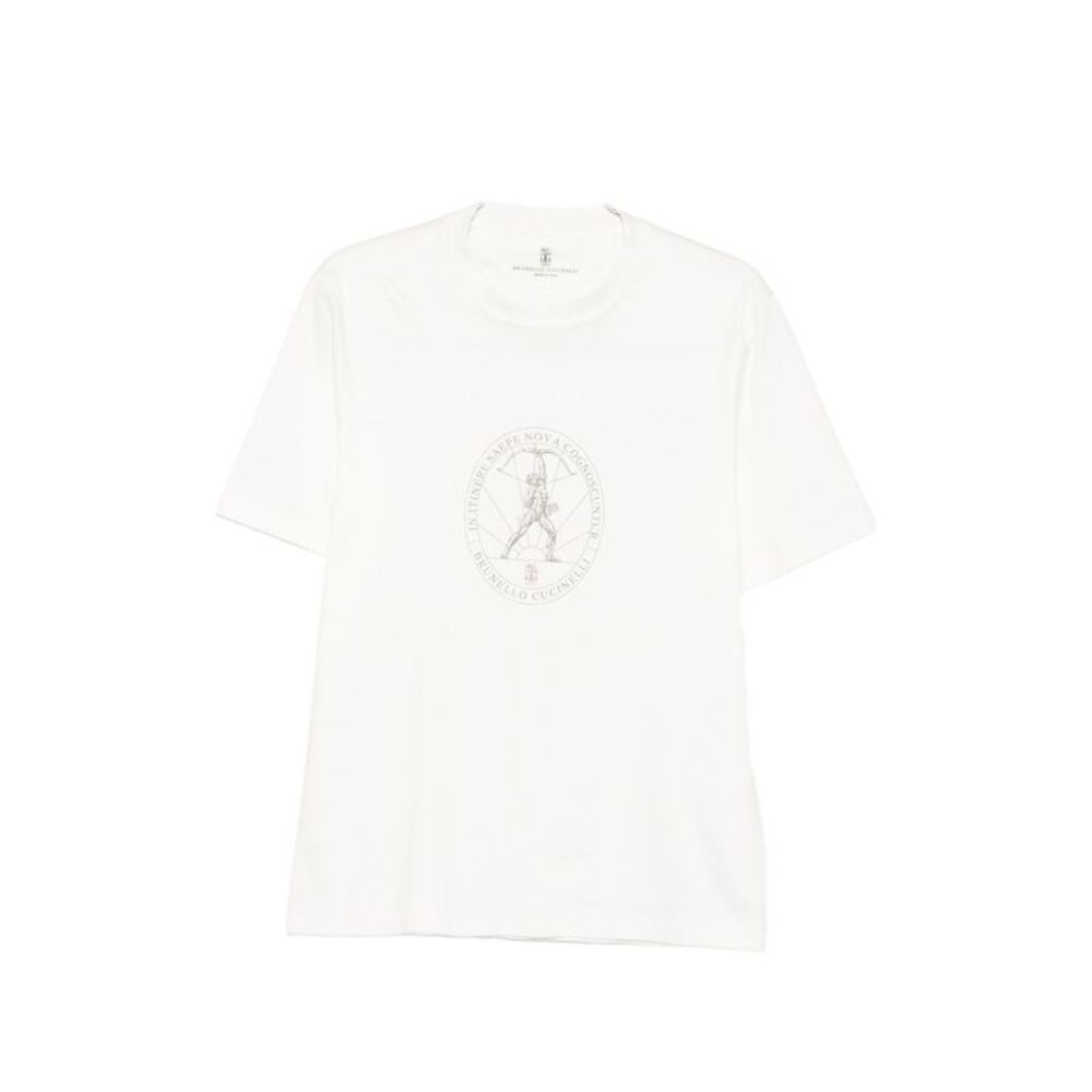 Brunello Cucinelli Men Logo Cotton T-Shirt